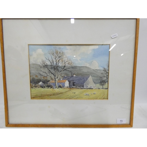 73 - C H Cowan, Autumn in Garsdale, signed watercolor 30cm x 40cm.