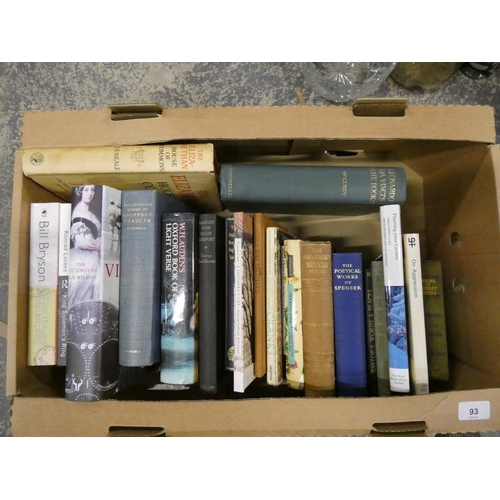 93 - Two boxes of vintage books.