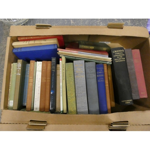 95 - Two boxes of vintage books, religious interest.