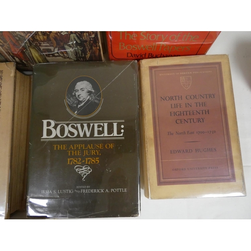 10 - BOSWELL JAMES.  13 vols. by or re. James Boswell; also 2 others.  (15).