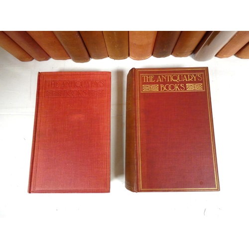 105 - METHUEN & CO. (Pubs).  The Antiquary's Books Series. 27 various vols. Uniform orig. red cloth, v... 