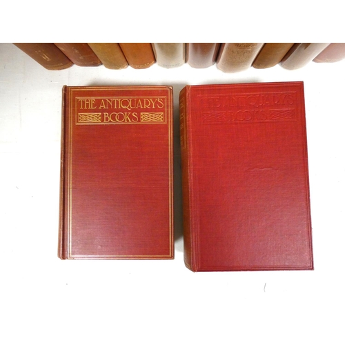 105 - METHUEN & CO. (Pubs).  The Antiquary's Books Series. 27 various vols. Uniform orig. red cloth, v... 