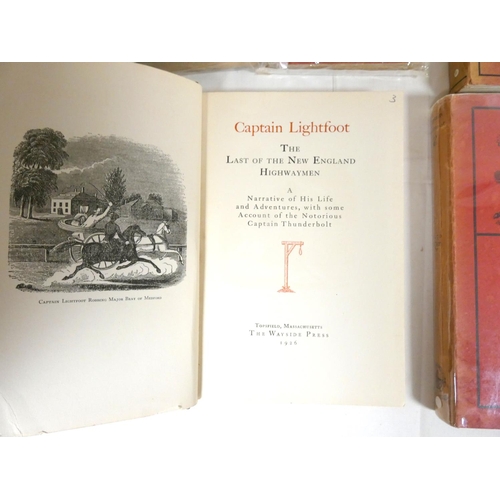 117 - WAYSIDE PRESS.  Captain Lightfoot, the Last of the New England Highwaymen. 2 copies. Eng. illus. Ori... 