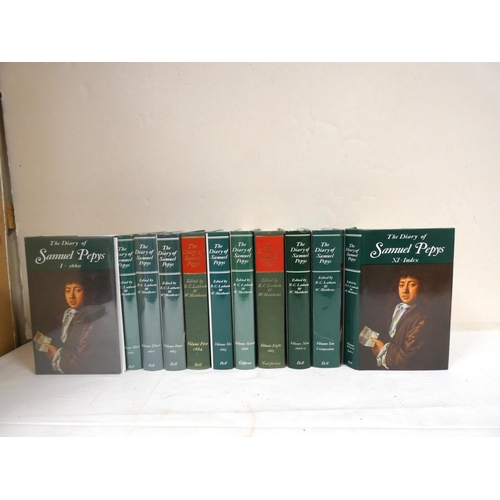 2 - PEPYS SAMUEL.  The Diary. The set of 11 vols., ed. by Latham & Matthews. Mainly in d.w... 