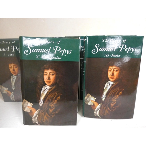 2 - PEPYS SAMUEL.  The Diary. The set of 11 vols., ed. by Latham & Matthews. Mainly in d.w... 