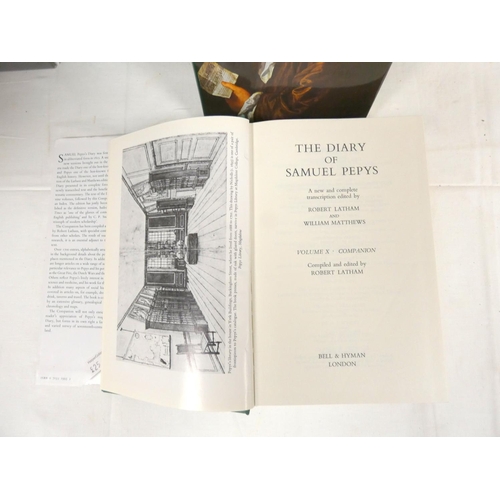 2 - PEPYS SAMUEL.  The Diary. The set of 11 vols., ed. by Latham & Matthews. Mainly in d.w... 