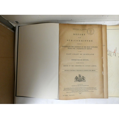 63 - INSPECTORS OF PRISONS.  First & Second Reports re. Scotland. Folio. Rebound half calf ... 