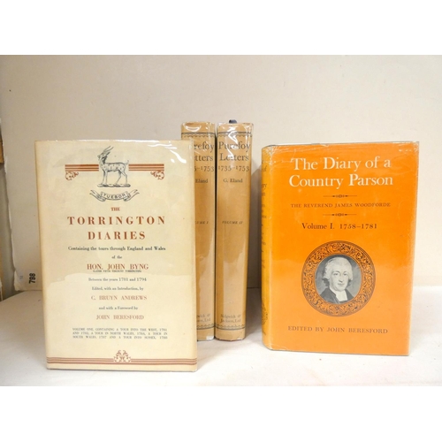 7 - WOODFORDE JAMES.  The Diary of a Country Parson. The set of 5 vols. Orig. dark cloth in ru... 