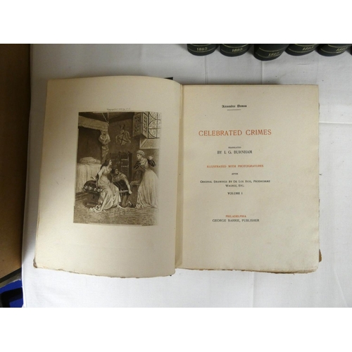 70 - DUMAS ALEXANDRE.  Celebrated Crimes, trans. by I. G. Burnham. 8 vols. Ltd. ed. 483/1000. I... 