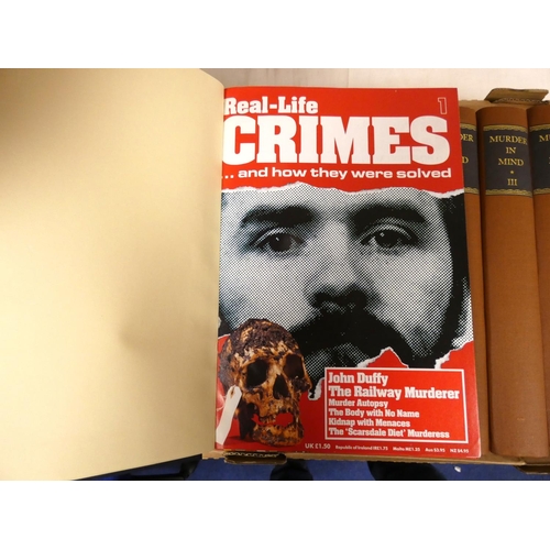 78 - Murder In Mind.  6 bound vols. of this periodical plus Supplement vol.; also Real-Life Cri... 