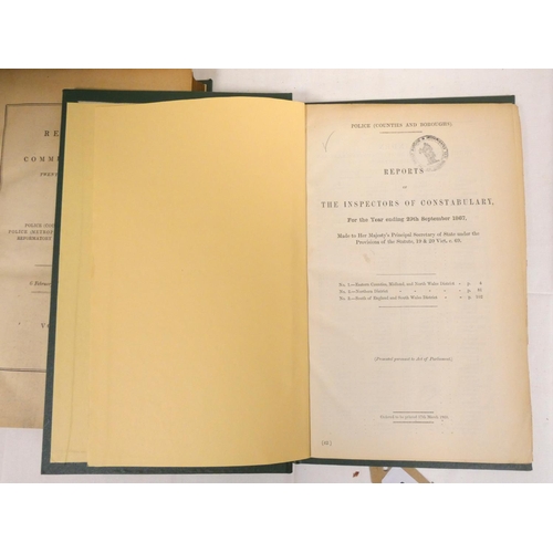 85 - INSPECTORS OF CONSTABULARY.  Reports. Eastern Counties, Midland & North Wales; Norther... 