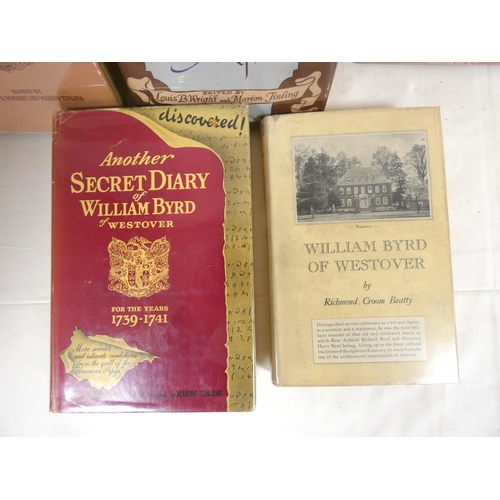 9 - BYRD WILLIAM, of Westover.  The Secret Diary, 1709-1712. Orig. prntd. cloth in d.w. Richmo... 