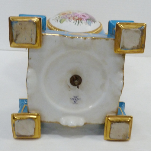 256 - Pair of large porcelain vases and covers decorated with cartouches of flowers and gilded coiled snak... 