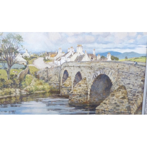 386 - Charles Oppenheimer RSA RSW (British, 1875 - 1961)Bridge and Village, Bladnoch, GallowaySigned, oil ... 