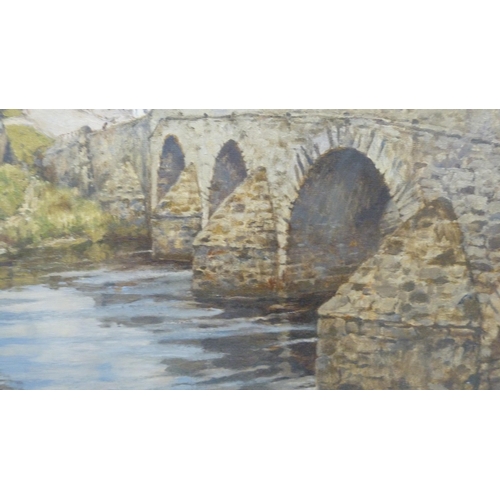 386 - Charles Oppenheimer RSA RSW (British, 1875 - 1961)Bridge and Village, Bladnoch, GallowaySigned, oil ... 