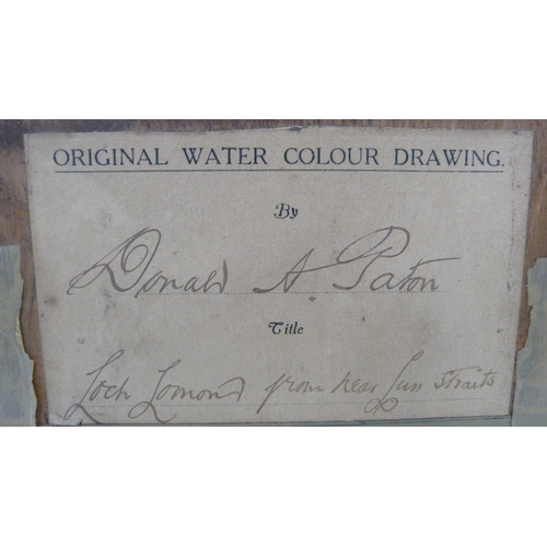387 - Edward Horace Thompson aka Donald A Paton (British, 1879 - 1949)Loch Lomond from near Luss Straits a... 