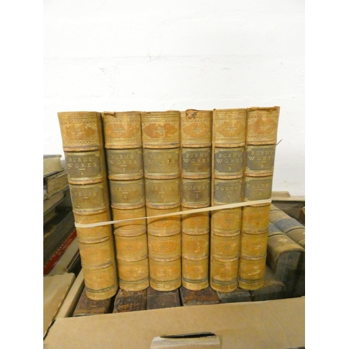 35 - BURNS ROBERT.  The Works. 6 vols. Frontis, vignettes & map. Calf, gilt back & marb... 