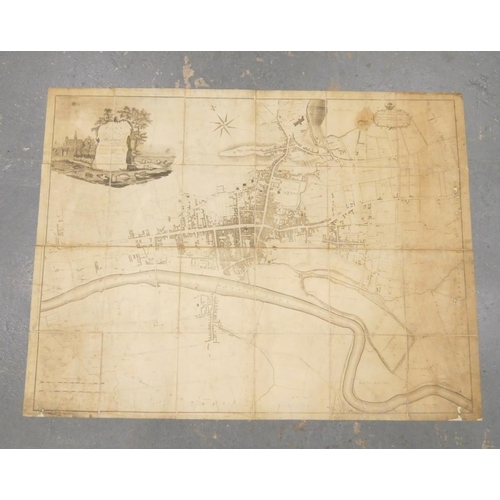 99 - MCARTHUR JOHN, Surveyor in Glasgow.  Plan of the City of Glasgow, Gorbells and Caltoun. Large eng. f... 