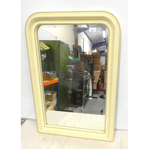 225 - Modern cream framed wall mirror.