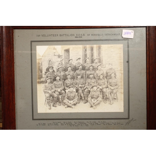 447 - Group of photographs of Kings Own Scottish Borderers KOSB soldiers and others to include The St Bose... 