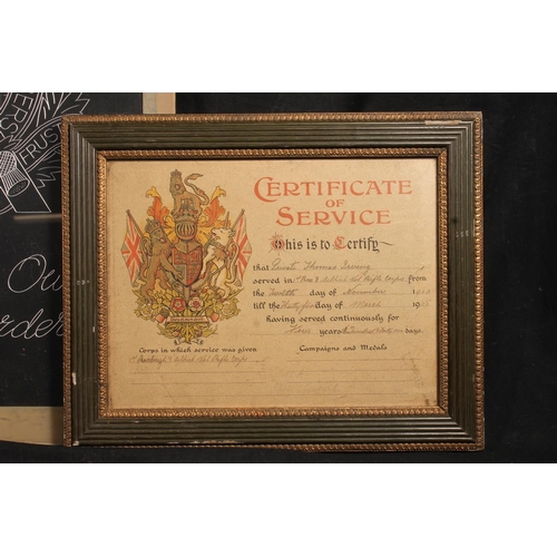 450 - Framed certificate awarded to Private Thomas Irving of the 1st Roxburgh and Selkirk Volunteer Rifle ... 