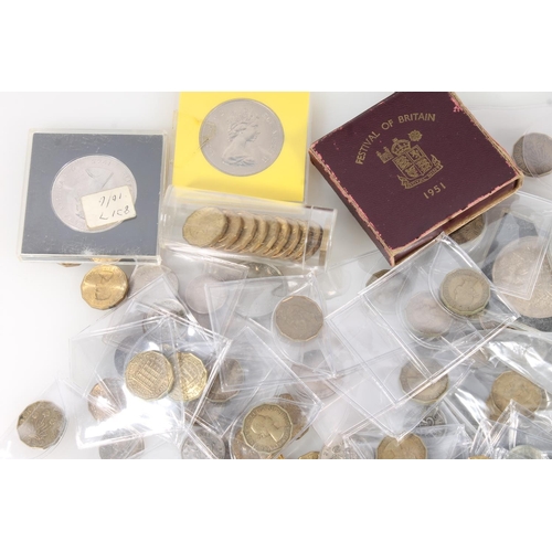 376 - UNITED KINGDOM coin collection to include fifteen pre-decimal non-silver crowns, brass threepence pi... 