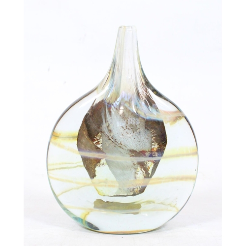 14 - Michael Harris Isle of Wight glass lollipop vase, 17cm high.