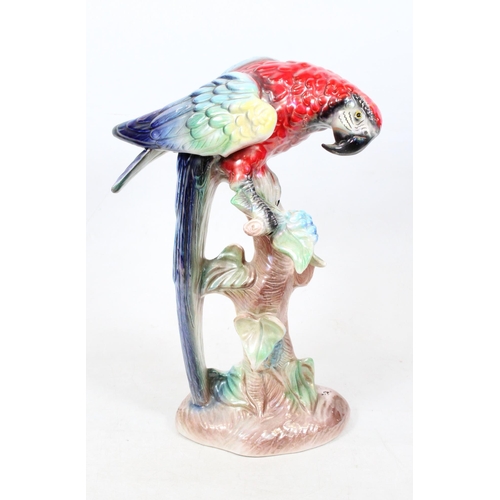 3 - Jema of Holland pottery parrot, 40cm high.