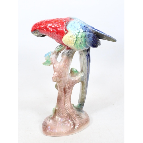 3 - Jema of Holland pottery parrot, 40cm high.