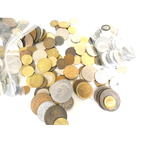 258 - Large bag of world coins.