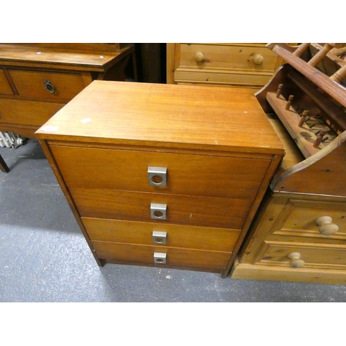 279 - Four drawer chest of drawers.  Disposed