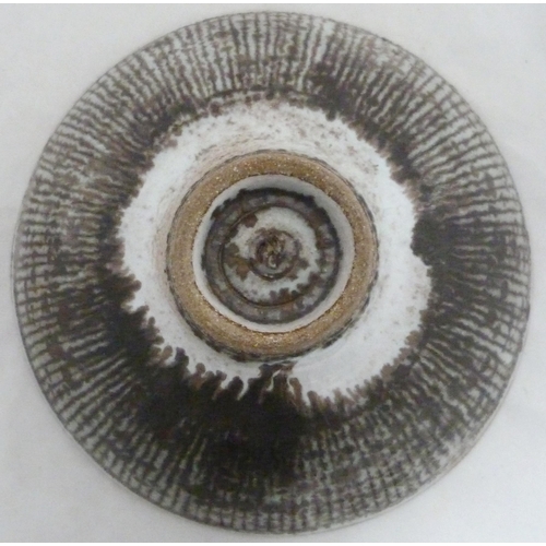 255 - Dame Lucie Rie DBE (Austrian, 1902 - 1995)Studio pottery drip glazed bowl, the interior and exterior... 
