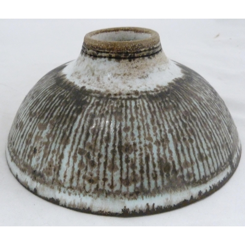 255 - Dame Lucie Rie DBE (Austrian, 1902 - 1995)Studio pottery drip glazed bowl, the interior and exterior... 
