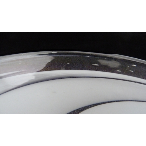 254 - Anthony Stern (1944 - 2022)Studio glass bowl decorated with all over opaque white dimples, signed an... 