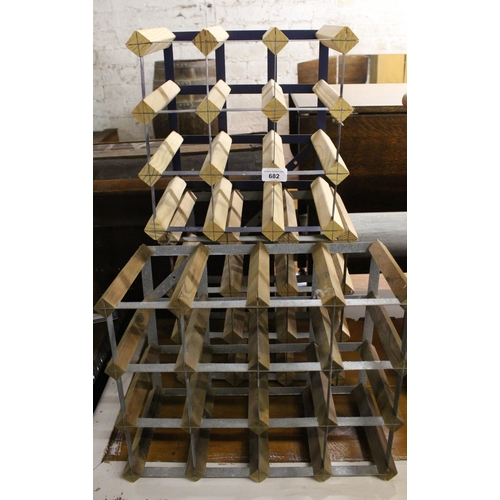 682 - Three wine racks.