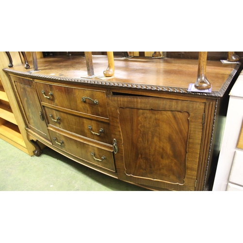 683 - Victorian mahogany sideboard with ball and claw supports.