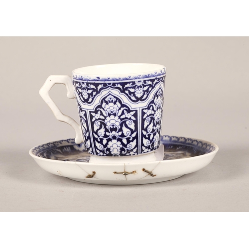 5 - Royal Crown Derby cup and saucer pair, with a Wilton Ware Ye Old Willow pattern plate