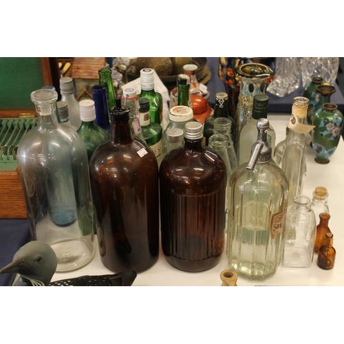 99 - Bottles, soda syphons, chemist bottles, etc.