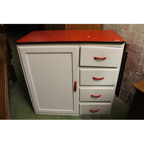 660 - Painted kitchen cabinet, 84cm wide.