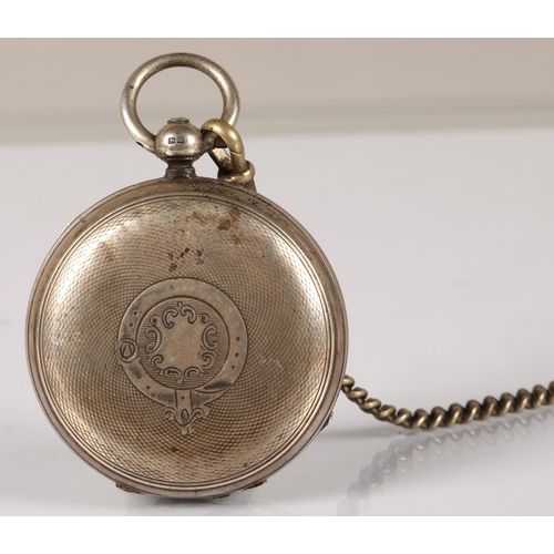 53 - Silver cased pocket watch, Charles Harris London 1887, 111.5g