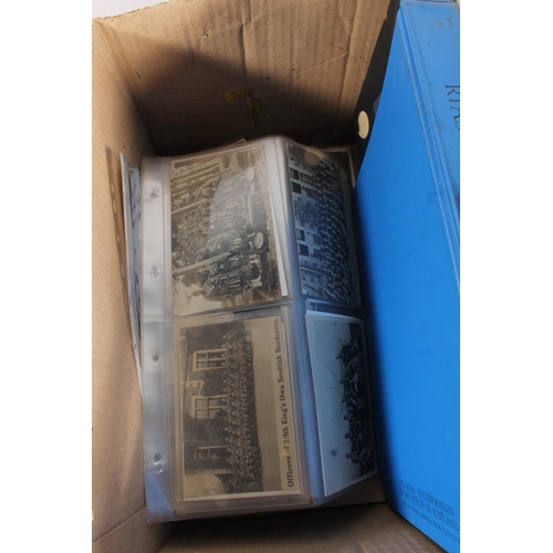 396G - Box of military interest photographs including much King's Own Scottish Borderers KOSB etc. also a s... 