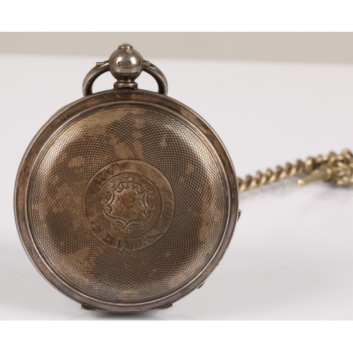 69 - John Forres silver cased pocket watch, Birmingham 1912 140g, with a white metal compass (2)