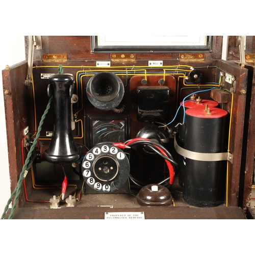 250 - Two GPO school telephones in fitted wooden cases, serial no. 519 and 520 (2)