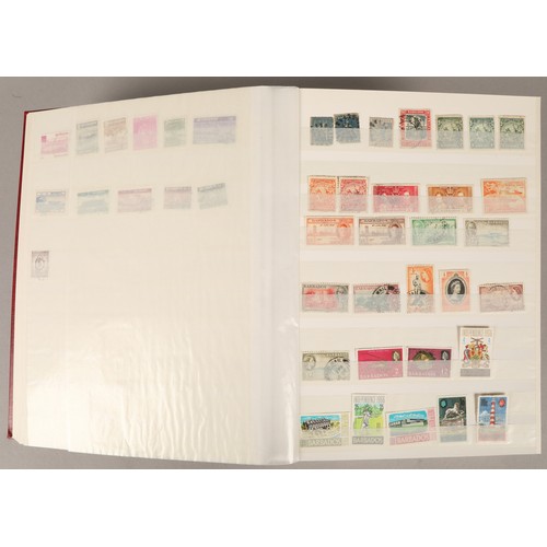 256 - Assortment of five stamp albums, to include Great Britain, Hong Kong, India, Indonesia etc.