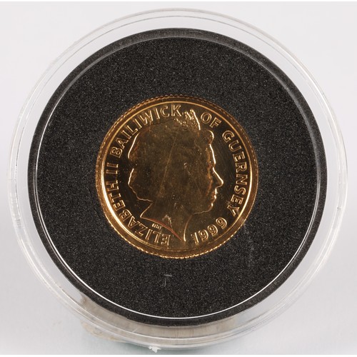 82 - 1999 Guernsey £5 gold proof coin