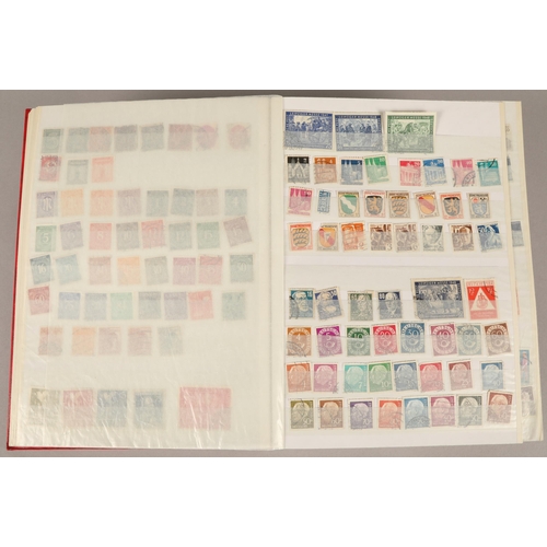 260 - Assortment of five stamp albums, to include Belgium, Dubai Great Britain, Ethiopia etc.