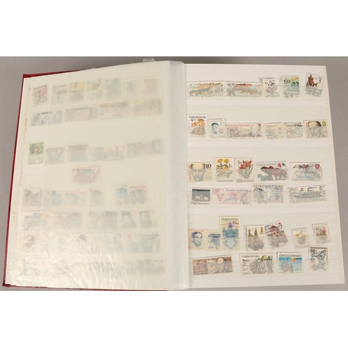 260 - Assortment of five stamp albums, to include Belgium, Dubai Great Britain, Ethiopia etc.