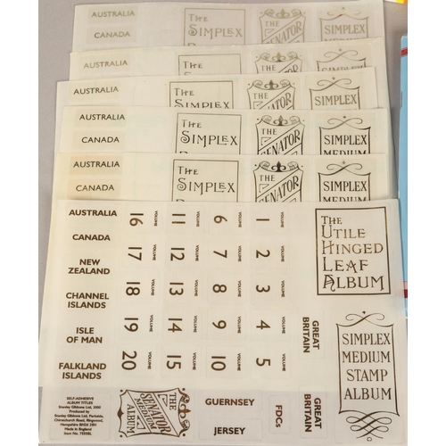 264 - Assortment of mixed empty stamp sleeves and pockets and binder with mail order documents. (2)