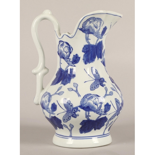 274 - Blue and white basin and ewer