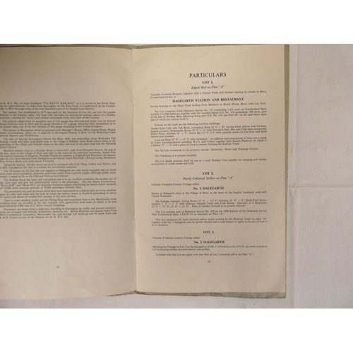 184 - Ravenglass & Eskdale Railway.  Particulars & Conditions of Sale of Freehold Proper... 